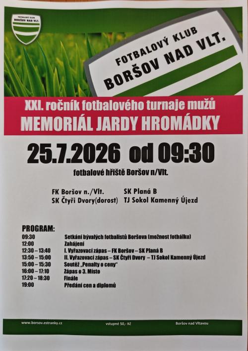 Memoriál Jardy Hromádky + Pouťové odpoledne ve Farské zahradě 1